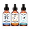 TruSkin Face Serum Trio – Hyaluronic Acid, Vitamin C & Retinol Serum for Face - 1 fl oz, 3 Bottles