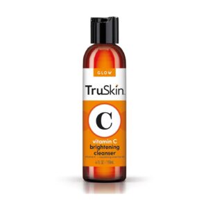 TruSkin Vitamin C Cleanser for Face - Brightening Face Wash with Vitamins C & E, 4 fl oz