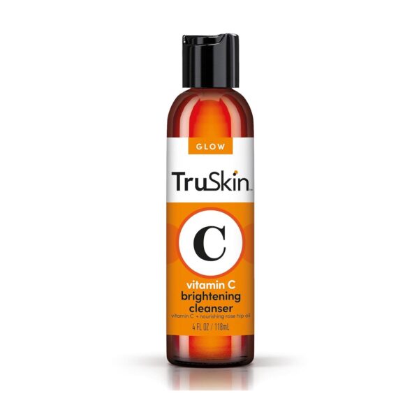 TruSkin Vitamin C Cleanser for Face - Brightening Face Wash with Vitamins C & E, 4 fl oz