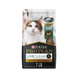 Purina Pro Plan Allergen Reducing, High Protein Cat Food, LIVECLEAR Chicken and Rice Formula - 7 lb
