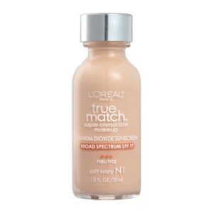 L'Oreal Paris Makeup True Match Super-Blendable Liquid Foundation, Soft Ivory