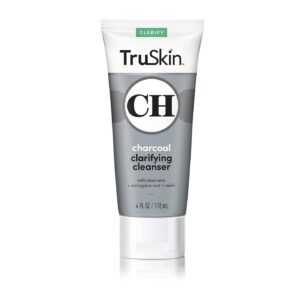 TruSkin Charcoal Cleanser Facial Cleanser – with Activated Charcoal, 4 fl oz