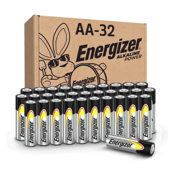 Energizer AA Batteries, Alkaline Power Double A Battery Alkaline, 32 Count