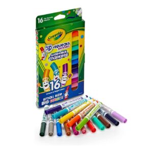 Crayola Washable Pip Squeaks Skinnies Markers, 16 Count, School Supplies