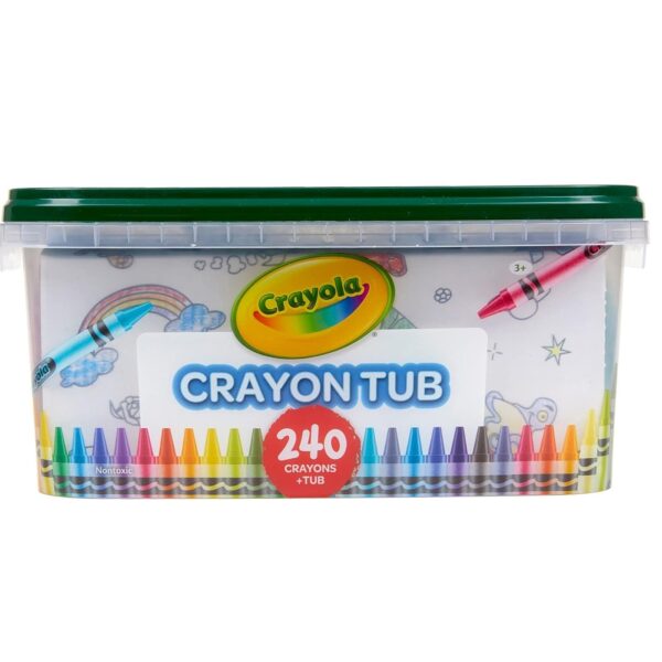 Crayola Crayon Tub - 120 Colors (240ct), Bulk Crayon Set for Classrooms, Kids Coloring & Art Supplies
