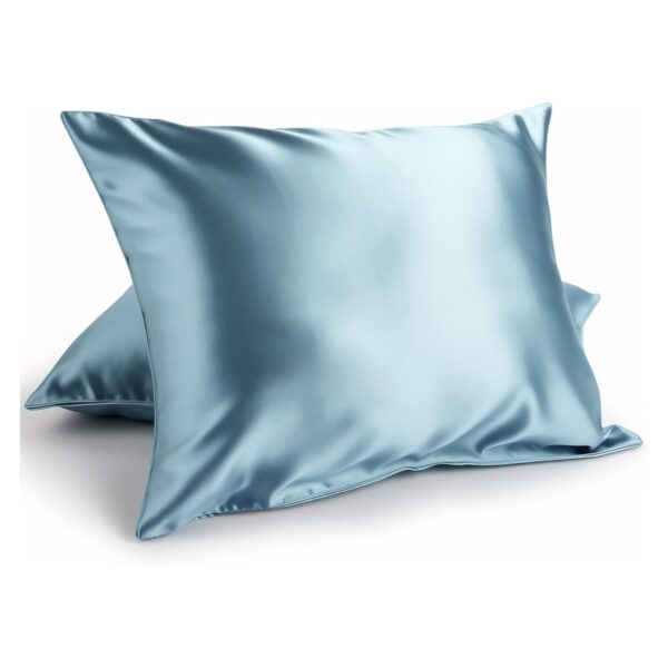 Bedsure Silk Pillowcase for Hair and Skin, Blue Mulberry Silk Pillowcase