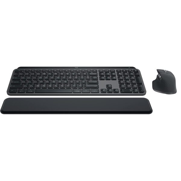 Logitech MX Keys S Combo - Performance Wireless Keyboard and Mouse with Palm Rest