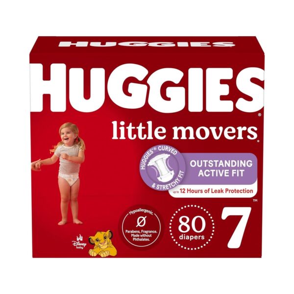 Huggies Size 7 Diapers, Little Movers Baby Diapers