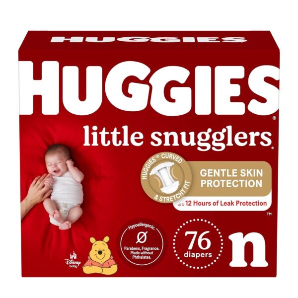 Huggies Newborn Diapers Little Snugglers Newborn Diapers, Size 1 (up to 10 lbs)