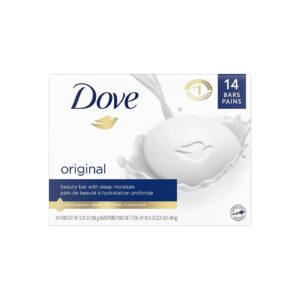 Dove Beauty Bar Cleanser for Gentle Soft Skin Care Original Made With 1/4 Moisturizing Cream
